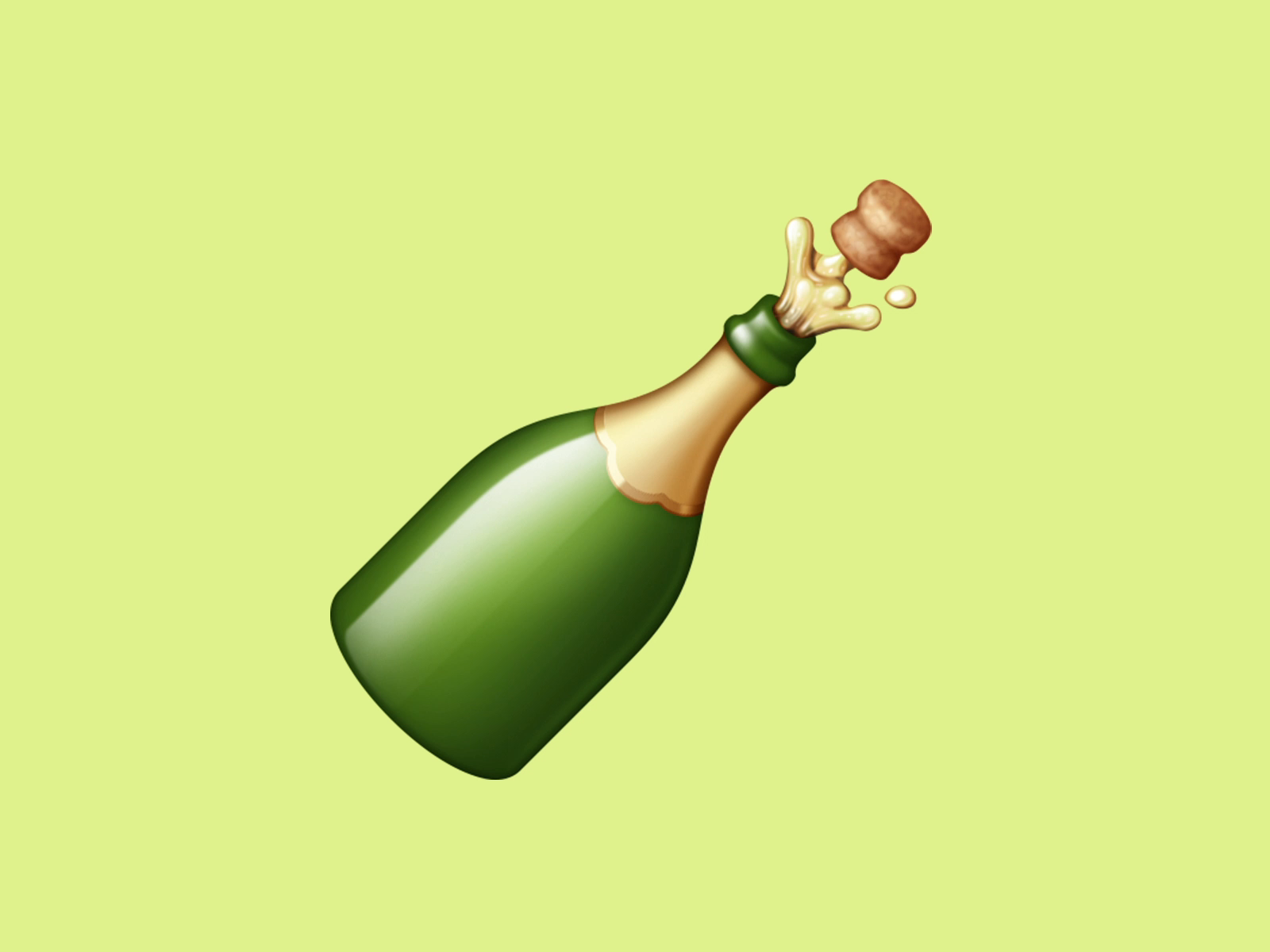 🍾 Bottle With Popping Cork – U+1F37E by Luka Grafera for Parakeet