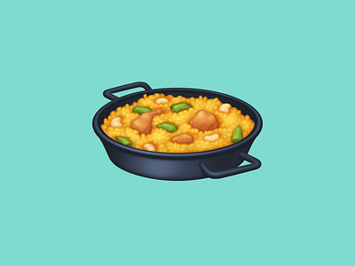 🥘 Shallow Pan of Food – U+1F958 chicken cooking emoji facebook food icon paella pan rice