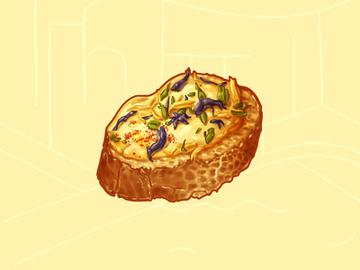 Cicchetto al bottegon bread egg food illustration mayo mayonnaise travel