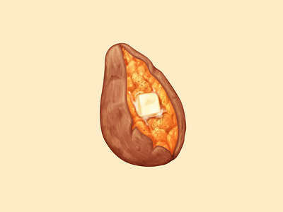 Baked Sweet Potato butter food icon june oven potato sweet potato