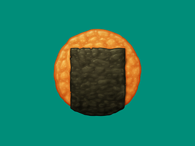 🍘 Rice Cracker – U+1F358 emoji facebook food icon nori rice cracker senbei snack