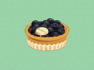 Blueberry Tart blueberry dessert food fruit fruit tart illustration pastry tart travel
