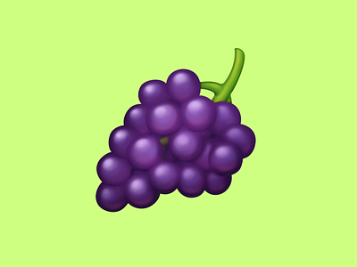 🍇 Grapes – U+1F347 by Luka Grafera for Parakeet on Dribbble