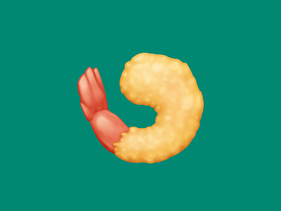 🍤 Fried Shrimp – U+1F364 emoji facebook food food illustration fried shrimp icon seafood shrimp