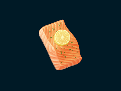Salmon fish food icon june lemon meat oven salmon