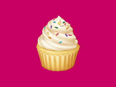 🧁 Cupcake – U+1F9C1 cake cupcake dessert emoji facebook food food illustration frosting icon sprinkles vanilla cupcake