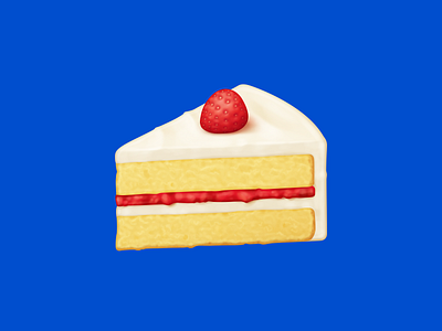 🍰 Shortcake – U+1F370 cake dessert emoji facebook food food emoji food illustration frosting icon shortcake strawberry strawberry shortcake