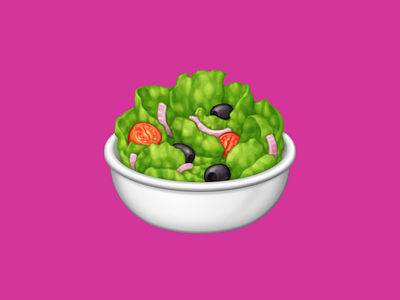 🥗 Green Salad – U+1F957 black olive emoji facebook food food emoji food icon food illustration icon lettuce olive onion salad tomato