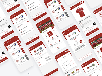 Selected Teams - Football Club App app design football mobile prototype soccer ui ux