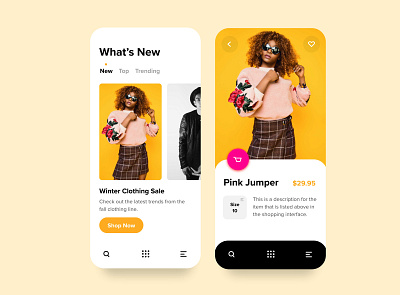 SHOPPING UI DESIGN CONCEPT app design flat minimal ui ux