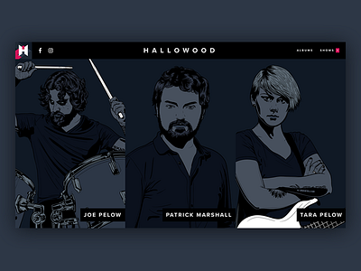 Hallowood Band Website web design