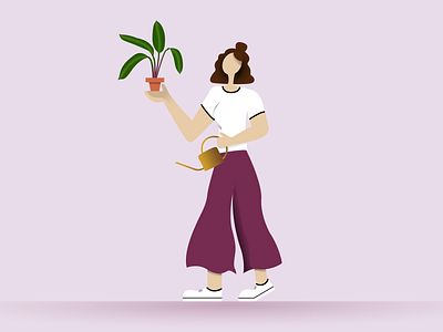 Plant Lover Illustration adobe adobe illustrator character design graphic design illustration vector