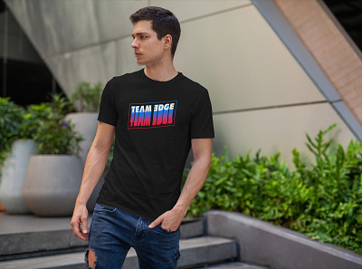 Team Edge | Gradient T-shirt branding design flat graphic design illustration logo merch merchandise minimal print design t shirt typography