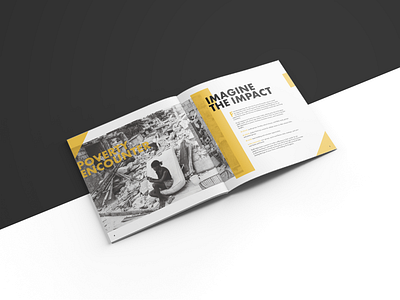 Poverty Encounter Opportunity Booklet Spread booklet design branding design flat graphic design indesign layout minimal print design print layout spread