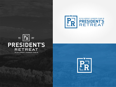 CHF President's Retreat Logos brand identity brand identity design brand identity designer branding branding design design flat graphic design icon logo logo design logo designer logo designs logo exploration minimal monogram monogram letter mark retreat logo typography vector