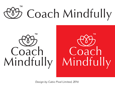 Coach Mindfully Logo clean coach cubic pixel illustrator cs6 logo meditation mindfully mindfulness modern well being