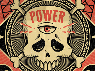Randall - Nook Posters adobe illustrator adobe photoshop art control eye illustration mind poster power skull vectors