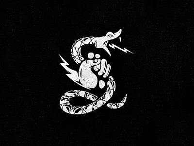 Serpent black brand design icon illustration thunder vectors white