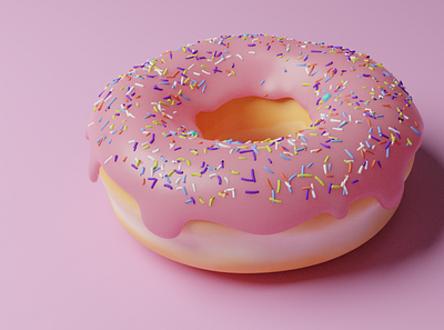 My First 3D Donut 3d cute design illustration