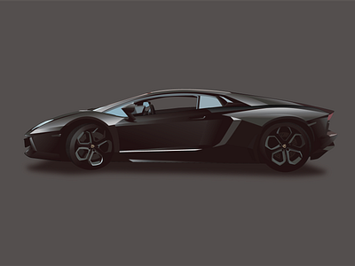 Lamborghini Aventador Car Render illustration