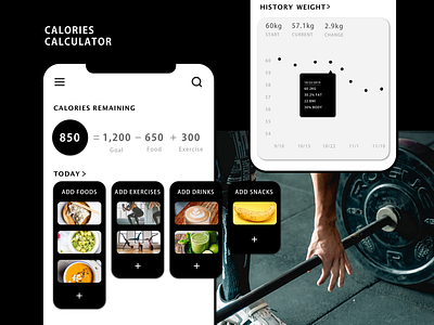 Daily UI #004 app black white clean design design app fitness food health ios minimalist mobile ui ux