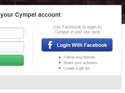 Cympel and Facebook Login facebook login