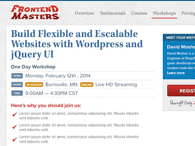 FrontEnd Masters Workshop layout workshop