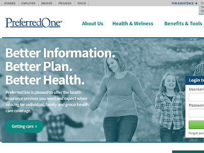 PreferredOne Redesign health layout