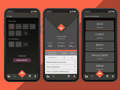 Trax Mockup app brand branding clean design exercise flat identity ios minimal mobile ui ux web workout