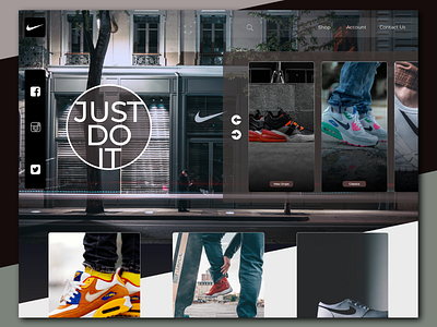 Nike Homepage UI app brand branding clean design flat identity minimal mobile ui ux web website