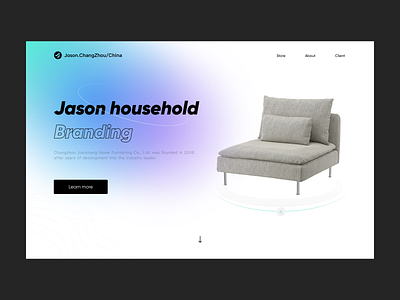 Landing page blue e shop furniture app housing landingpage layoutdesign ui ux ui webdesign white