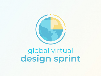 Global Virtual Design Sprint - Logo branding design flat logo
