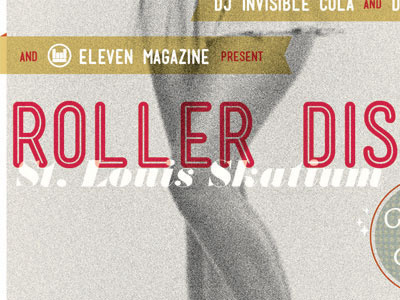 Roller Disco Poster type vintage