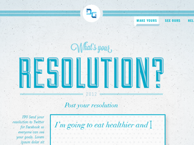 What's Your Resolution design type web