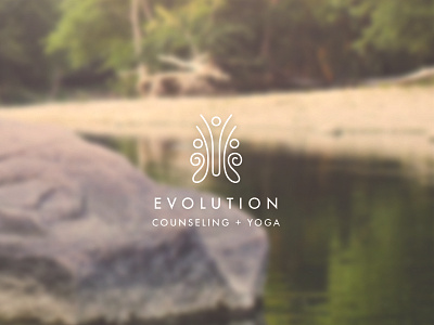 Evolution Counseling + Yoga Logo branding counseling evolution identity illustration logo photography start up vector yoga