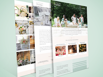 La Boutique Nostalgie - Web Design decor mockup pastels photography pixels ui ux vintage web design website wedding design wedding planner