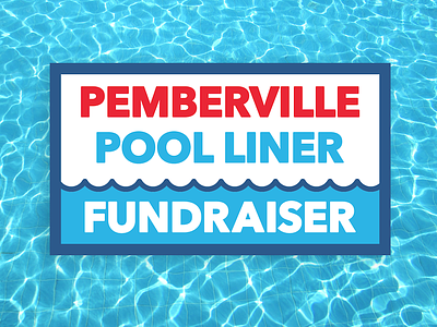 Pemberville Pool Liner Fundraiser Logo anniversary blue community fundraiser local logo pemberville pool swim team swimming