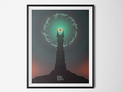 Movie Poster Series: 2 color palette distressed glow illustrator lord of the rings movie movie posters textured vector