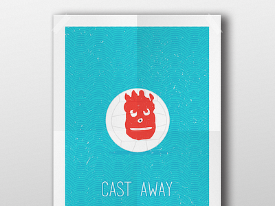 Cast Away Poster cast away design fan art illustration illustrator mockup photoshop poster