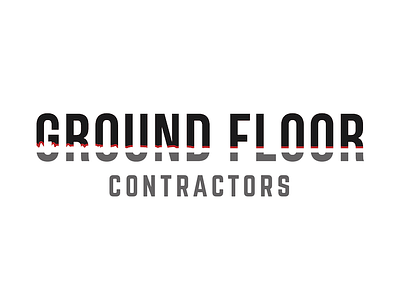 Logo - Ground Floor Contractors branding concrete contractors flooring illustration logo vector