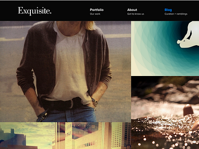 New Exquisite site black blue design web white