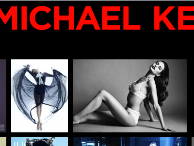Mobile Layout for Ryan Michael Kelly black mobile photography red web