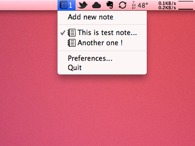 Notation - Mac app for fast notes 2 app mac notes status status bar