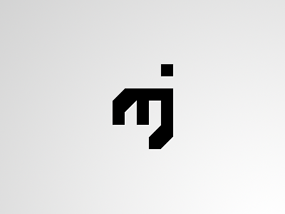 MJ Logo (Math friendly) black logo minimalist mj portfolio technic white