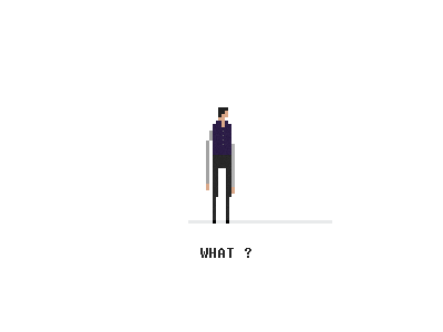 Mr. Blue Confused [Animated] animation character game gif pixel pixel art sprite