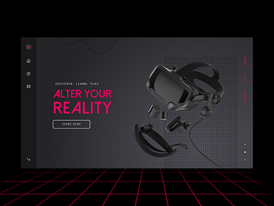 Virtual Reality Landing Page Concept
