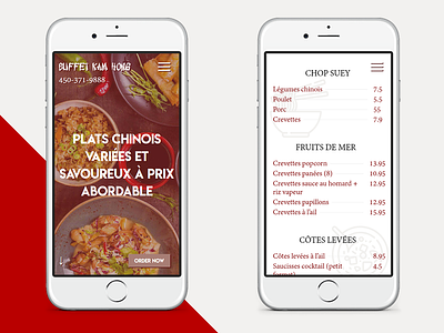 Buffet Kam Hong - Mobile layouts case study chinesebuffet design mobile mobile layout responsive responsive design restaurant ui ux web design website