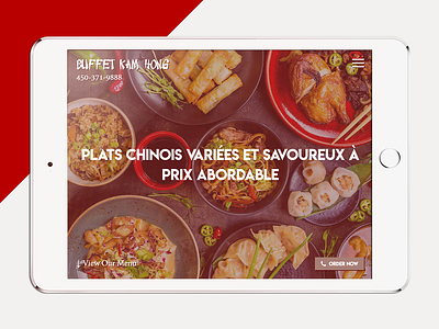 Buffet Kam Hong - Tablet layout design landing page mobile mobile layout responsive responsive design restaurant tablet ui user interface ux web design website