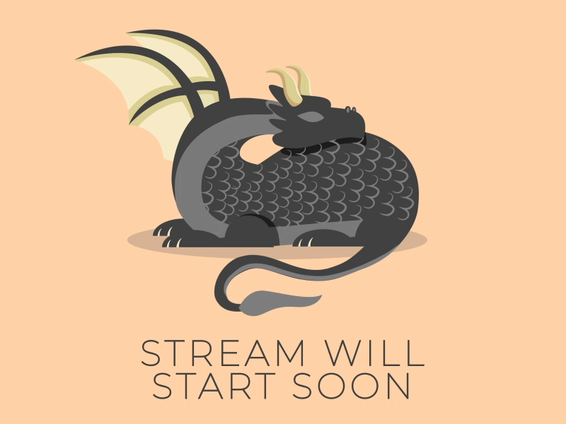 Don't wake up the dragon, Stream Will Start Soon! animation animation 2d animation after effects animation character illustration twitch twitch alert twitch logo twitch.tv