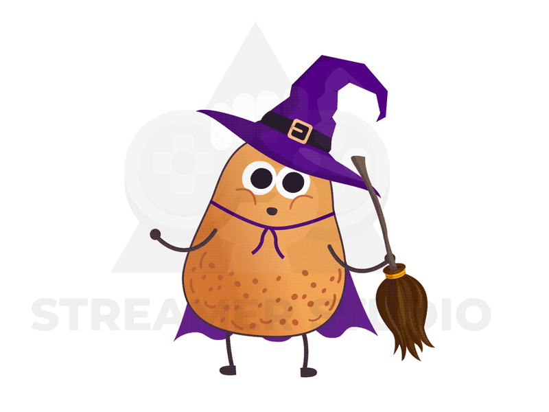 Wizard Potato! animation animation 2d animation after effects animation character twitch twitch alert twitch customized twitch.tv